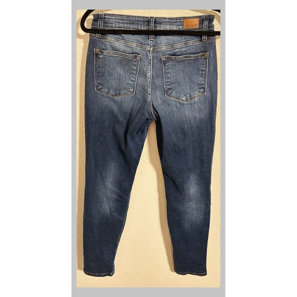 Judy Blue Slim Fit Dark Wash Denim Jeans Womens Size 5 27 Blue Stretch Pants - Picture 3 of 4